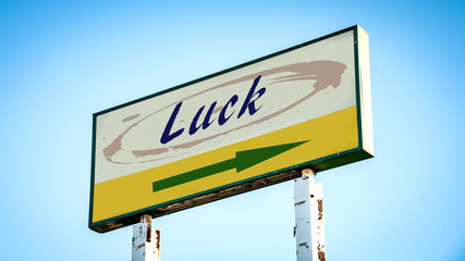 Street Sign to Luck