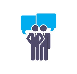 Business person icon on background for graphic and web design. Simple illustration. Internet concept symbol for website button or mobile app.