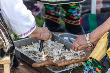 Deboning meat for Kurban soup