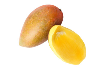 Isolated of popular fruit ,Ripe night red Palmer Mango