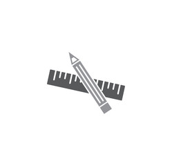 Measuring tool icon on background for graphic and web design. Simple illustration. Internet concept symbol for website button or mobile app.