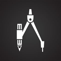 Measuring tool icon on background for graphic and web design. Simple illustration. Internet concept symbol for website button or mobile app.