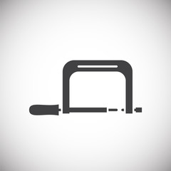 Measuring tool icon on background for graphic and web design. Simple illustration. Internet concept symbol for website button or mobile app.