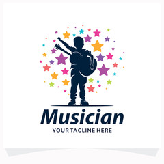 Musician Kids Logo Design Template