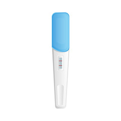 Pregnancy Test sticks with results illustration on white background.