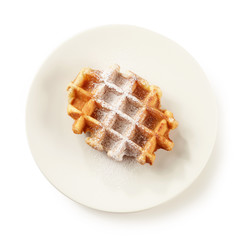 freshly baked belgian waffle