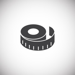 Measuring tool icon on background for graphic and web design. Simple illustration. Internet concept symbol for website button or mobile app.