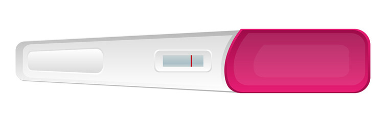 Pregnancy Test sticks with results illustration on white background.