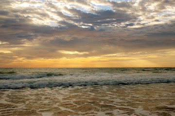 Fototapeta premium Sunset on the beach, Karon, Phuket, Thailand