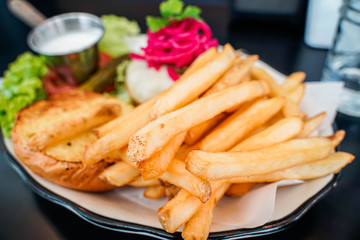 Burger French Fries, Popular Fast Food in Singapore