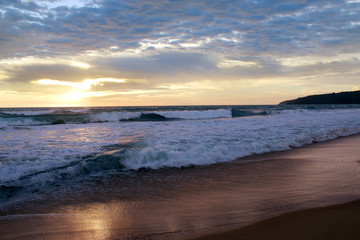 Fototapeta na wymiar Sunset on the beach, Karon, Phuket, Thailand