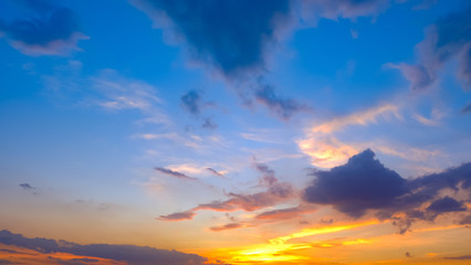 Beautiful sky with clouds background, Sky with clouds weather nature cloud blue, Blue sky with clouds and sun, Clouds At Sunrise.