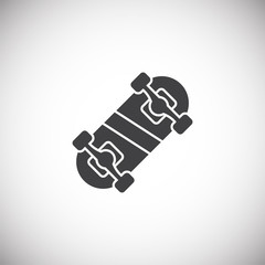 Skateboarding related icon on background for graphic and web design. Simple illustration. Internet concept symbol for website button or mobile app.