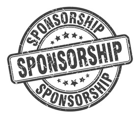 sponsorship stamp. sponsorship round grunge sign. sponsorship