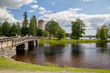 Obraz premium Savonlinna, Finland - Olavinlinna castle