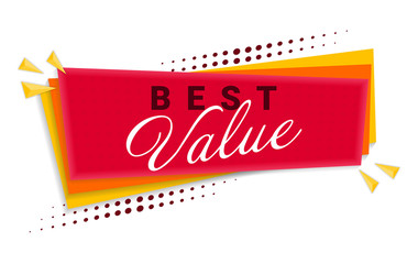 Best Value Banner Template Design. Vector Illustration.