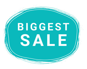 Biggest Sale, Speech Bubble Banner, Element Design Template, App Icon, Vector Illustration.