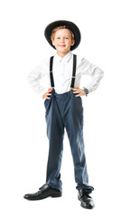 Little special agent on white background