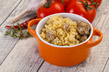 Bulgur with meat