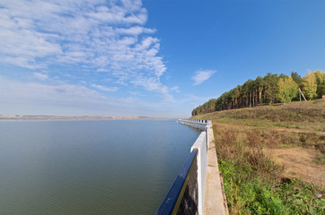 Embankment of the Izhevsk pond. City Izhevsk, Udmurt Republic, Russia