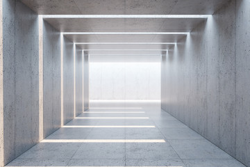 blank concrete space interior, 3d rendering - 279972820