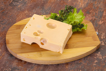 Maasdam cheese brick