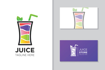 juice logo and icon vector illustration design template