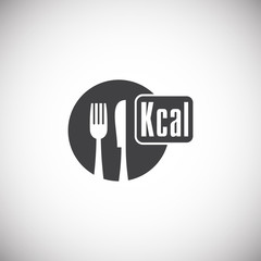 Diet related icon on background for graphic and web design. Simple illustration. Internet concept symbol for website button or mobile app.