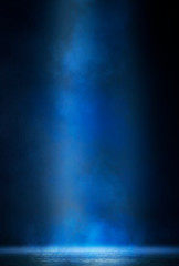 Empty street scene background with abstract spotlights light. Night view of street light reflected...