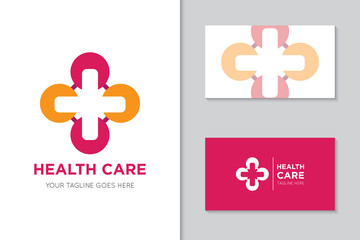 Obraz premium Medical health care logo and icon vector illustration design template