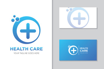Medical health care logo and icon vector illustration design template