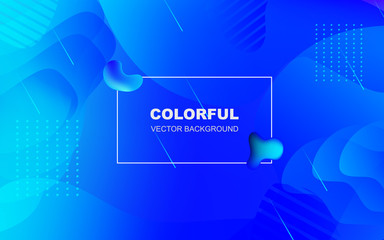 Fototapeta premium Abstract colorful Flow and liquid vector background with fluid gradient shapes composition. Minimal modern and trendy design concept for use element wallpaper, cover, poster, banner