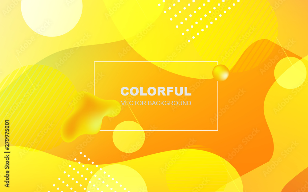 Poster abstract colorful flow and liquid vector background with fluid gradient shapes composition. minimal 