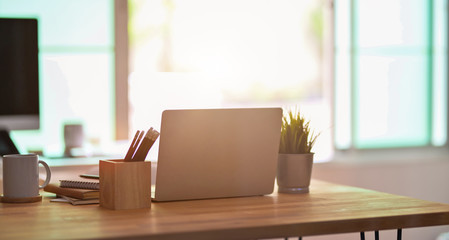 Comfortable freelancer's work space