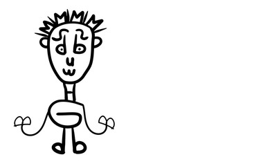 Mister alphabet portrait vector illustration drawing