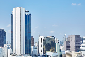 Fototapeta premium The modern buildings of the city skyscrapers