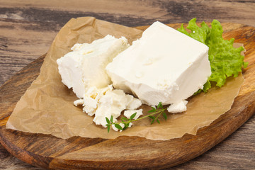 Greek traditional Feta soft cheese