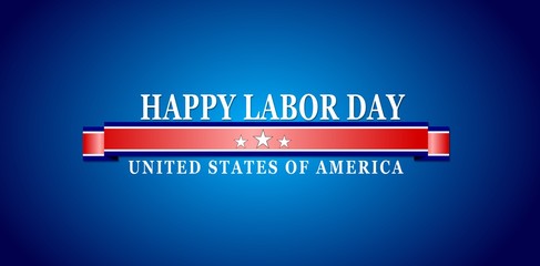 Happy Labor Day background with USA flag