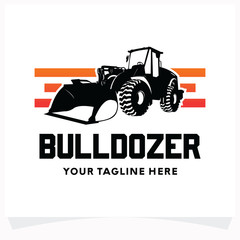 Bulldozer Logo Design Template
