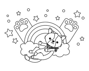 Isolated dog cartoon design