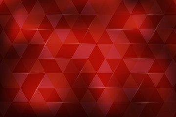 Red triangle pattern background.