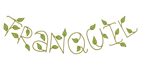 Isolated hand drawn lettering.