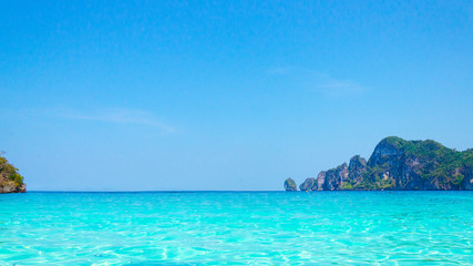 banner bello paesaggio tailandese oceano acqua turchese