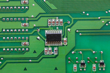Green Mainboard panel background.