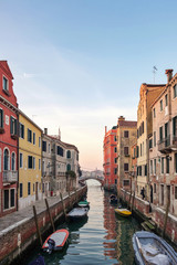 Narrow canal with boats