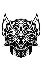 Obraz premium Dog tattoo pattern
