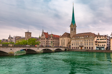 Fototapeta na wymiar Zurich, the largest city in Switzerland