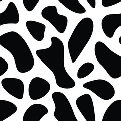 Cow Abstract Animal Print Seamless Pattern