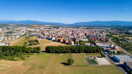 Fototapeta na wymiar Aerial view of Figueres city in Catalonia