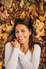 Autumn portrait of girl